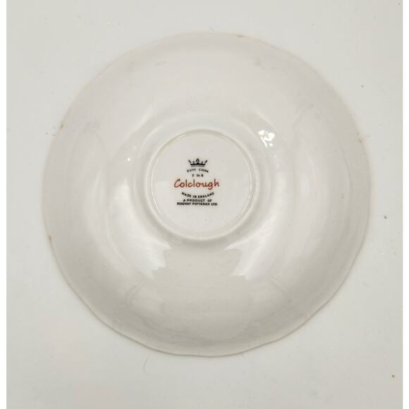 1960s Colclough Ballet Harlequin Blue Bone China Teacup Saucer Set Ridgway - Picture 6 of 16